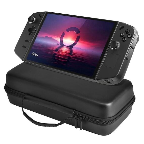 Per Lenovo Legion Go Borsa portaoggetti per console di gioco portatile in pelle EVA granulata (nero)