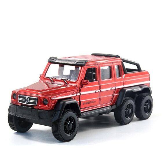 1:32 Camion in lega modello fuoristrada Macchinine giocattolo per bambini (modelli B rosso)