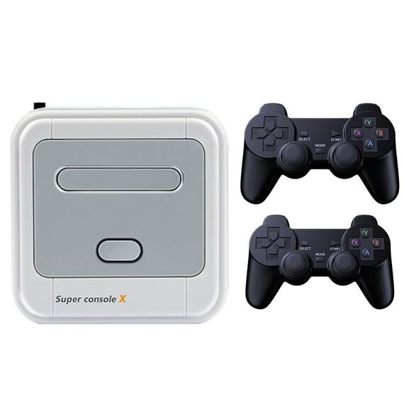Super Console X 64GB 30000+ Giochi Wireless 4K HD 3D Scatola doppia per console di gioco, spina USA