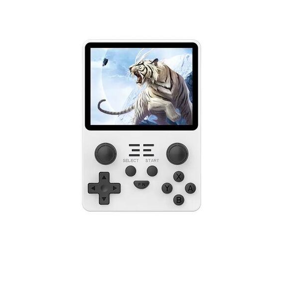 POWKIDDY RGB20S Schermo IPS da 3,5 pollici Retro console di gioco portatile open source 16 GB + 128 GB 20.000 giochi (bianco)