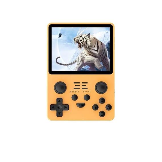POWKIDDY RGB20S Schermo IPS da 3,5 pollici Retro console di gioco portatile open source 16 GB + 256 GB 30.000 giochi (giallo)