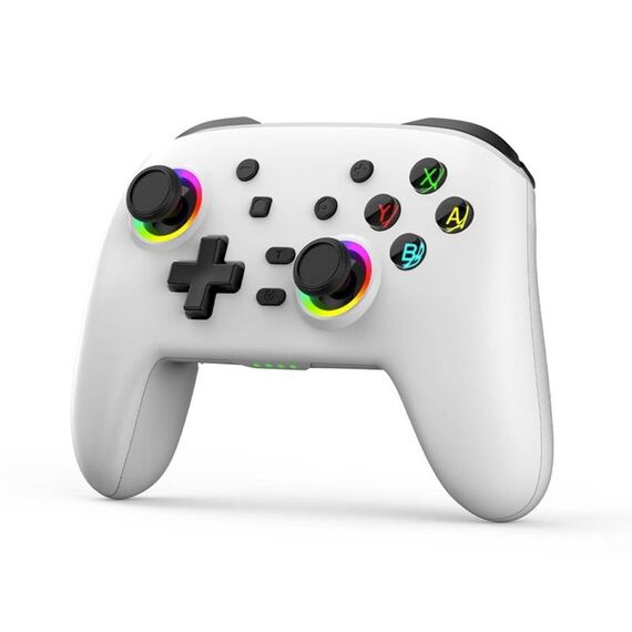 Gamepad di vibrazione somatosensoriale Bluetooth senza fili per Nintendo Switch/Switch PRO, colore: bianco