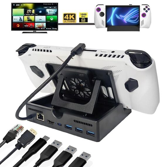 Per ASUS ROG ALLY Docking Station multifunzione con base di ricarica, specifiche: versione 6 in 1