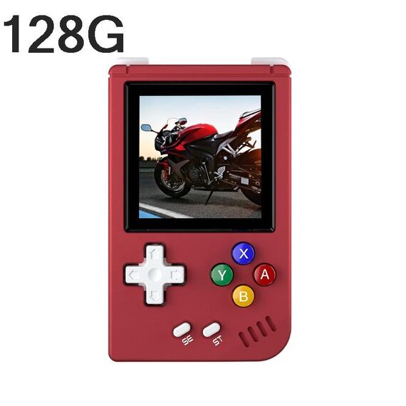 ANBERNIC RG Nano Sistema Linux IPS da 1,54 pollici Console di gioco retrò tascabile classica 128G 5000 giochi (rosso)
