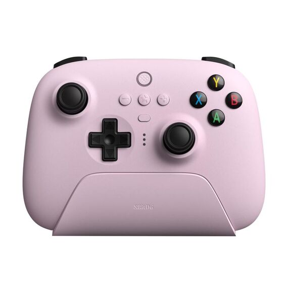 Controller di gioco wireless 8BitDo 2.4G con dock di ricarica (rosa)