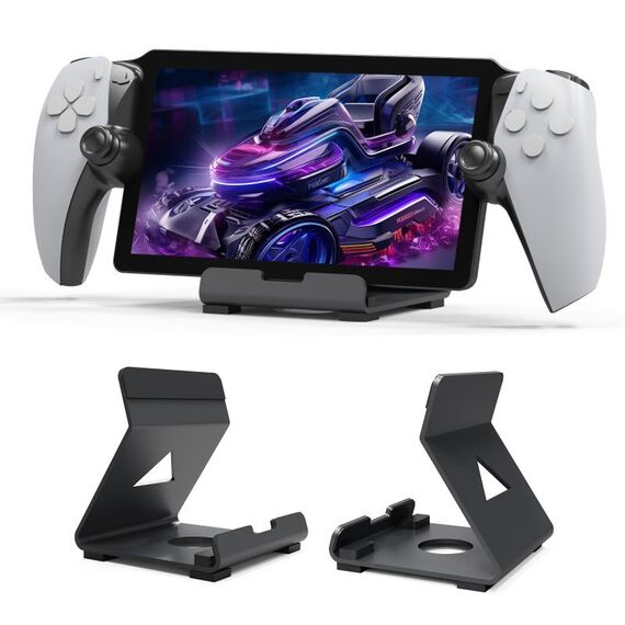 Supporto da tavolo per console di gioco JYS per portale PS/Steam Deck/ROG Ally/Switch/telefoni cellulari (nero)