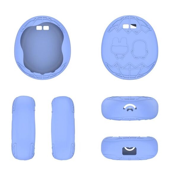 Per Tamagotchi UNI (2023) Custodia protettiva in silicone per macchina da gioco per animali domestici (blu luminoso)
