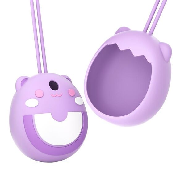 Copertura protettiva in silicone per macchina da gioco elettronica per animali domestici Tamagotchi Pix Cartoon, colore: viola