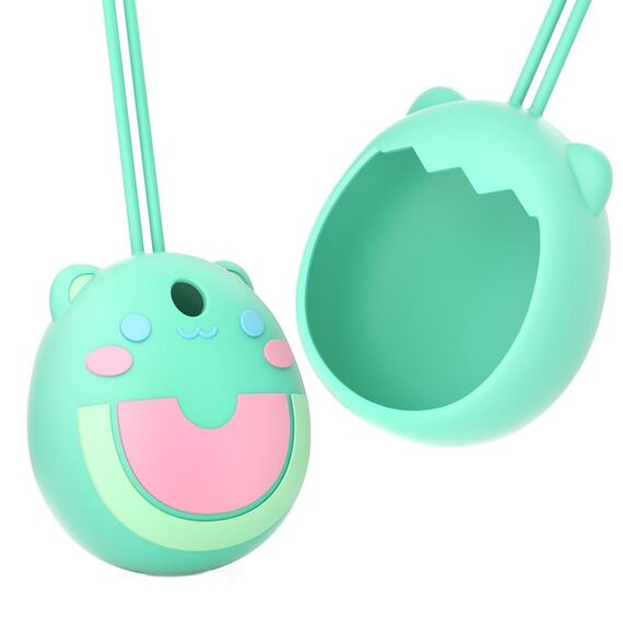 Copertura protettiva in silicone per macchina da gioco elettronica per animali domestici Tamagotchi Pix Cartoon, colore: ciano
