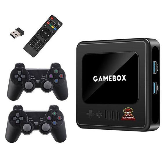 G10 GAMEBOX TV Box Dual System Wireless Android 3D Home 4K HD Console di gioco Supporto PS1 / PSP, Stile: 256G Oltre 60.000 giochi (Nero)