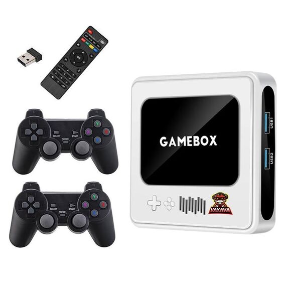 G10 GAMEBOX TV Box Dual System Wireless Android 3D Home 4K HD Console di gioco Supporto PS1 / PSP, Stile: 256G Oltre 60.000 giochi (Bianco)