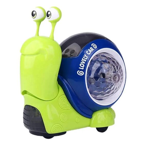 Giocattoli elettrici per lumache striscianti per bambini Giocattoli divertenti per lumache con proiezione di suoni e luci(Verde)