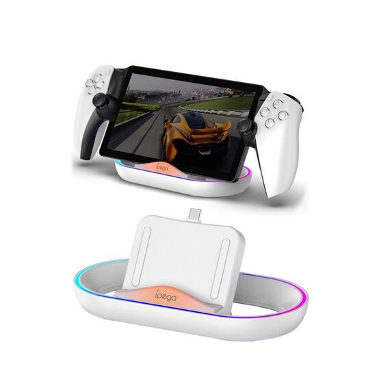 Per console di gioco PlayStation Portal Base di ricarica iPega con luce RGB