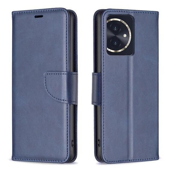 Per Honor 100 Custodia in pelle di agnello con texture in puro colore Flip (blu)