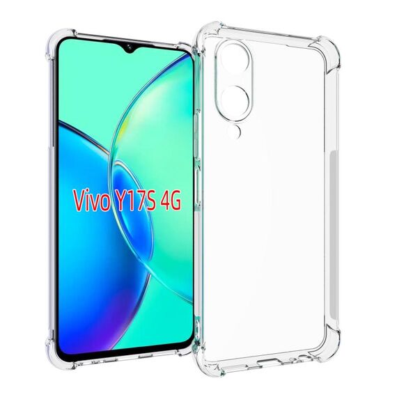Per vivo Y17s 4G Custodia per telefono in TPU ispessimento antiscivolo antiurto (trasparente)
