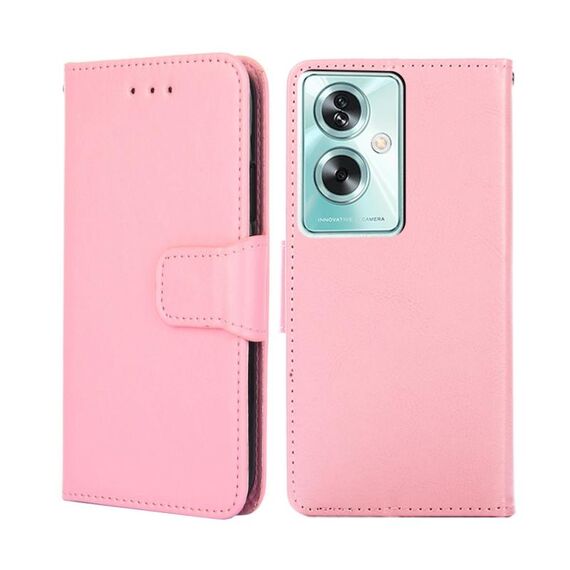 Per la custodia del telefono in pelle con texture cristallo OPPO A79 5G (rosa)