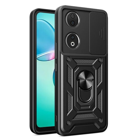 Per Honor 90 5G Custodia scorrevole per fotocamera con design TPU + custodia per PC (nera)