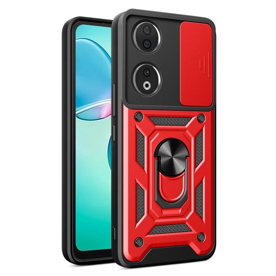 Per Honor 90 5G Cover per fotocamera scorrevole Design TPU + Custodia per PC (Rosso)