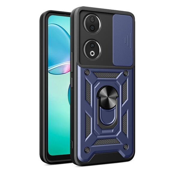 Per Honor 90 5G Custodia scorrevole per fotocamera con design TPU + custodia per PC (blu)