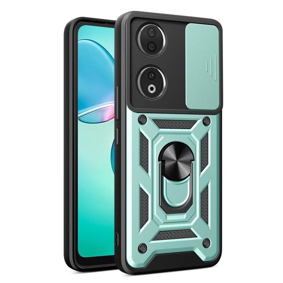Per Honor 90 5G Custodia scorrevole per fotocamera con design TPU + custodia per PC (verde)