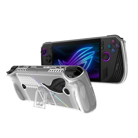 Per ASUS ROG Ally X Custodia protettiva trasparente in TPU con supporto