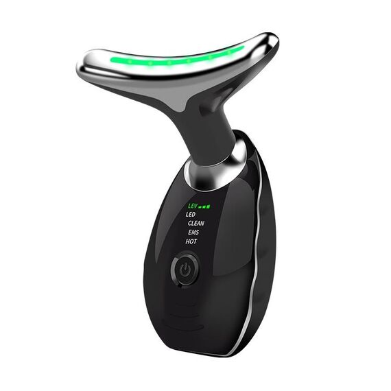 Strumento elettrico per la bellezza del collo Massaggiatore per il collo Dispositivo per la bellezza del viso, Stile: Ovale (Nero)