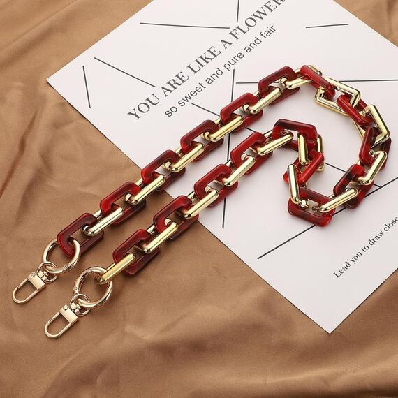 Catena per cellulare retrò con cordino in tartaruga, catena in resina acrilica con distanziatore, specifiche: L205-3HS -60 cm