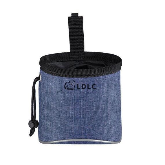 LDLC Borsa per snack per animali domestici all'aperto Borsa per addestramento riflettente per cani in tessuto Oxford (blu denim)