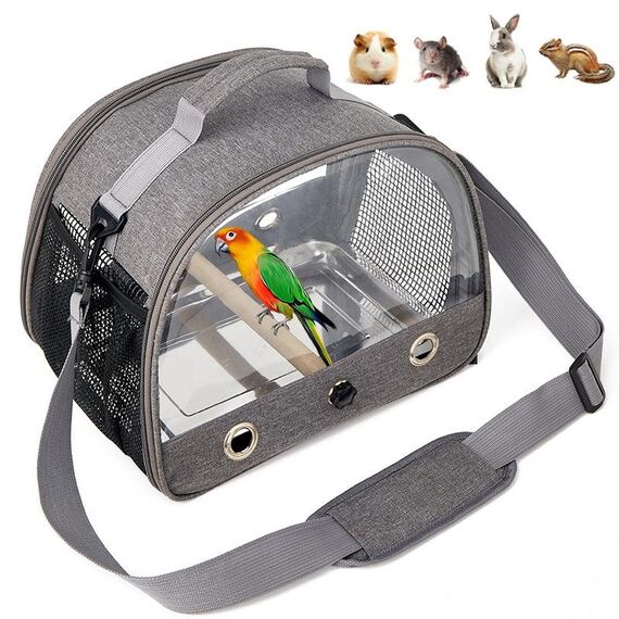 Borsa da gita per animali domestici pieghevole pieghevole in gabbia per uccelli in tessuto Oxford per criceti, conigli, scoiattoli, 33x26x24 cm