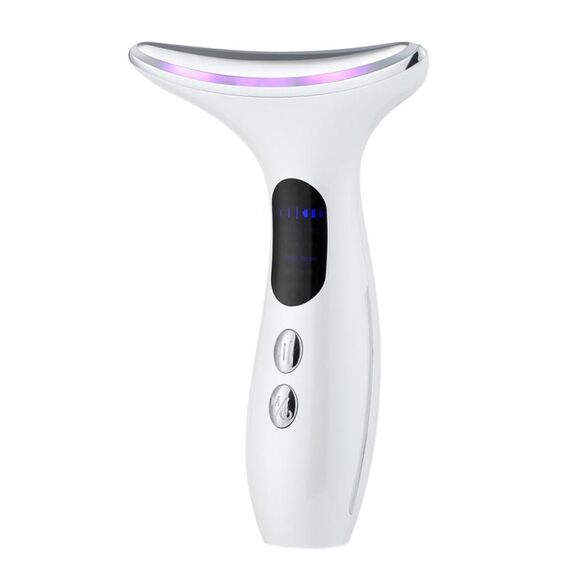 Dispositivo di introduzione facciale per strumenti di bellezza per collo a temperatura costante microcorrente HY38 EMS (bianco)
