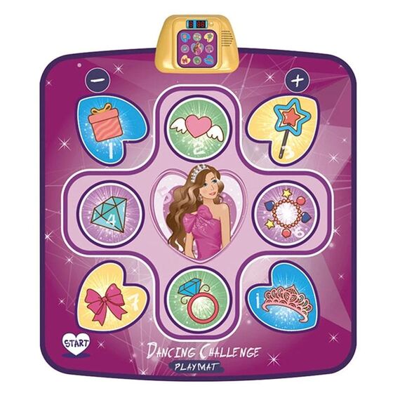 Tappetino da ballo per bambini, tappetino da gioco per musica elettronica, giocattoli per carillon (rosa viola)