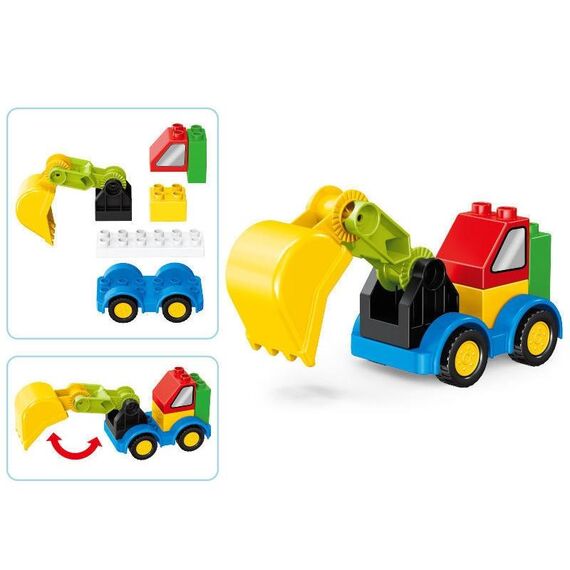 Giocattoli per blocchi di costruzione educativi per auto di ingegneria di particelle di grandi dimensioni per bambini, stile: macchina da scavo