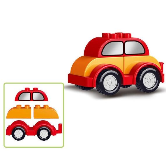 Giocattoli per blocchi di costruzione educativi per auto di ingegneria di particelle di grandi dimensioni per bambini, stile: berlina