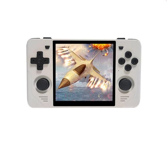 POWKIDDY RGB30 Console di gioco portatile con schermo IPS da 4 pollici WIFI integrato＋Bluetooth 16GB+256GB(Bianco)