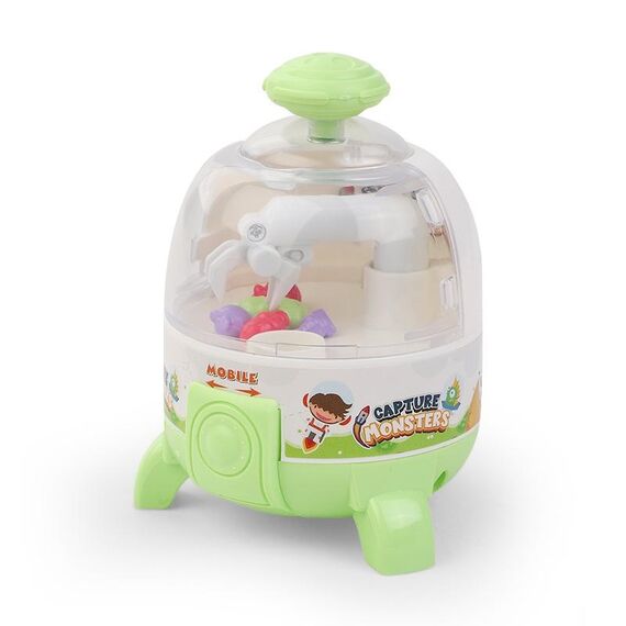 Mini macchina per catturare palle di razzi, distributore automatico di bambole, regali di giocattoli per bambini (verde)