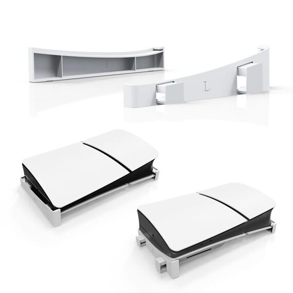 Per PS5 Slim JYS-P5189 Console Posizionamento orizzontale Supporto Versione unità digitale/ottica Supporto di archiviazione universale (Bianco)