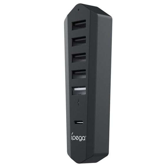 Per Sony PS5 Slim IPEGA PG-P5S003 Console di gioco 6 in 1 HUB USB 2.0 Espansione di trasmissione ad alta velocità