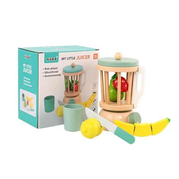 KABI Simulazione per bambini Giocattolo in legno per giochi di finzione Giocattolo interattivo genitore-figlio per l'asilo, Stile: Spremiagrumi per frutta e verdura