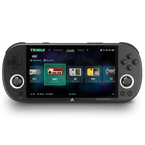 Trimui Smart Pro Schermo IPS da 4,96 pollici Console di gioco portatile Sistema Linux open source 64G (Nero)