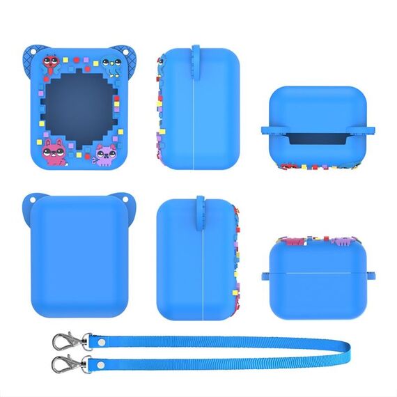 Custodia protettiva in silicone per macchina elettronica per animali domestici Bitzee (blu)