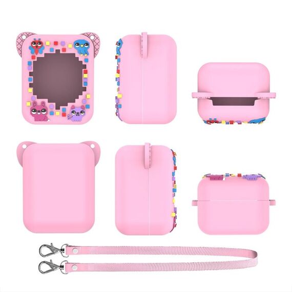 Custodia protettiva in silicone per macchina per animali domestici elettronici Bitzee (rosa)