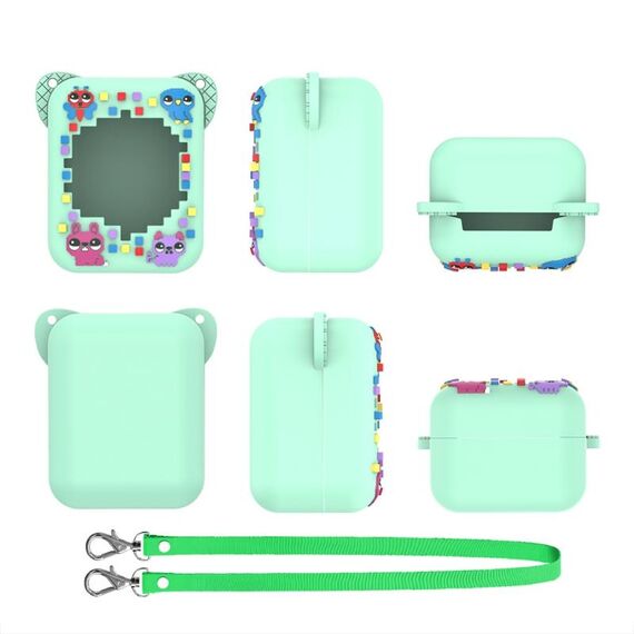 Custodia protettiva in silicone per macchina per animali domestici elettronici Bitzee (verde menta)