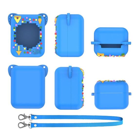 Custodia protettiva in silicone per macchina elettronica per animali domestici Bitzee (blu)