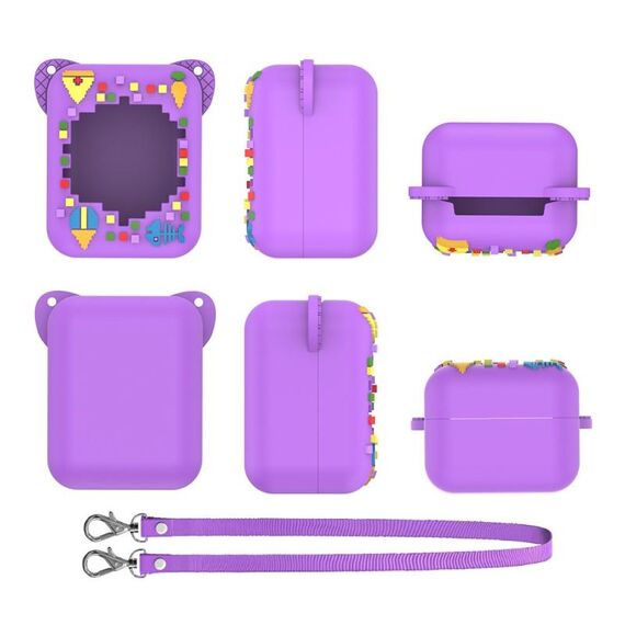 Custodia protettiva in silicone per macchina elettronica per animali domestici Bitzee (viola chiaro)