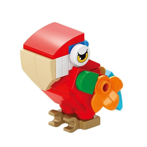 LELE BROTHER 9100-7 Parrot Bird Paradise Piccole particelle Bambini Early Learning Puzzle Building Blocks Toy