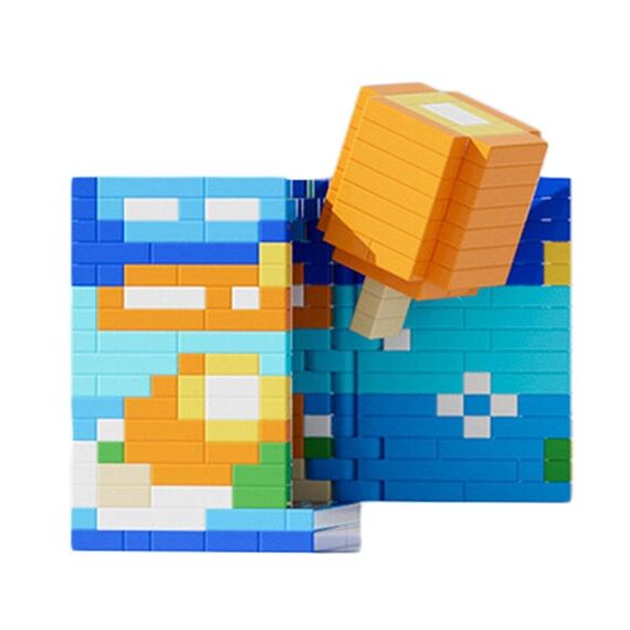 6086-5 Grande secchiello per il ghiaccio Memoria dell'infanzia Serie di gelati Micro-particelle Building Block Giocattoli Regalo di compleanno