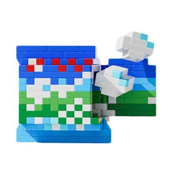 6086-6 Snow Lotus Memoria dell'infanzia Serie di gelati Micro-particelle Building Block Giocattoli Regalo di compleanno