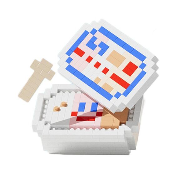 6086-7 Tazza tricolore Memoria d'infanzia Serie di gelati Micro-particelle Building Block Giocattoli Regalo di compleanno