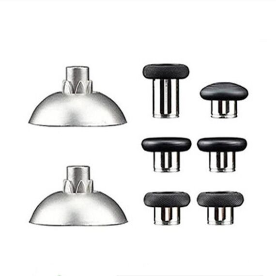 Per PS5 Joystick 8 pezzi/Set Gamepad Pulsanti in metallo Testa a fungo Base magnetica Chiavi a croce Set di accessori