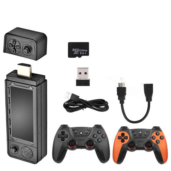 Console per videogiochi X9 Ultra con doppio controller wireless 2.4G 64 GB 37000+ giochi
